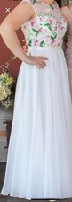 Sherri Hill 50904 Prom Dress Size 12 Ivory White Beaded Bodice Chiffon Gown Form