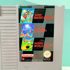Super Mario Bros + Tetris + World Cup PAL A Nintendo NES Mattel Raro Funzionante