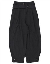 Zara Womens Harem Trousers Small W26 L25 Navy Blue Pinstripe Polyester WP07