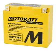 MotoBatt MBT12B4 Quadflex AGM Battery Sealed Factory Activated
