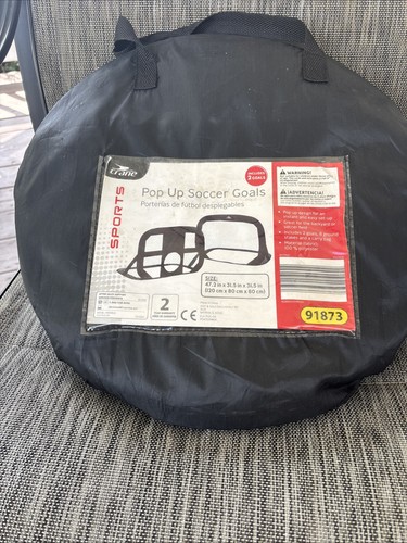 Pop-up Soccer Goal Net Set - Portable 2 Goal Set with Carry Bag