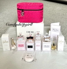 9PC DIOR Fragrance Set/ Miss Dior Parfum/Miss Dior Essence/Soap/Jadore L'or/Bag