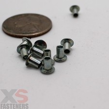 1/8" x 3/16" Oval Head Semi-Tubular Rivets Steel Zinc Plated (1000 PCS)