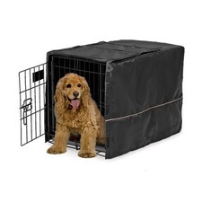 MidWest Homes for Pets Medium Dog Crate Cover, Black Polyester Privacy Kennel
