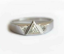 Art Deco Vintage 1.80 Ct White Diamond Wedding Ring 925 Sterling Silver