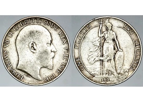 1904 Edward VII Florin — photo from another recent sale