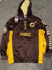 Mitchell & Ness San Diego Padres Lightweight 1/2 Pullover Jacket Men’s Sz 2XL