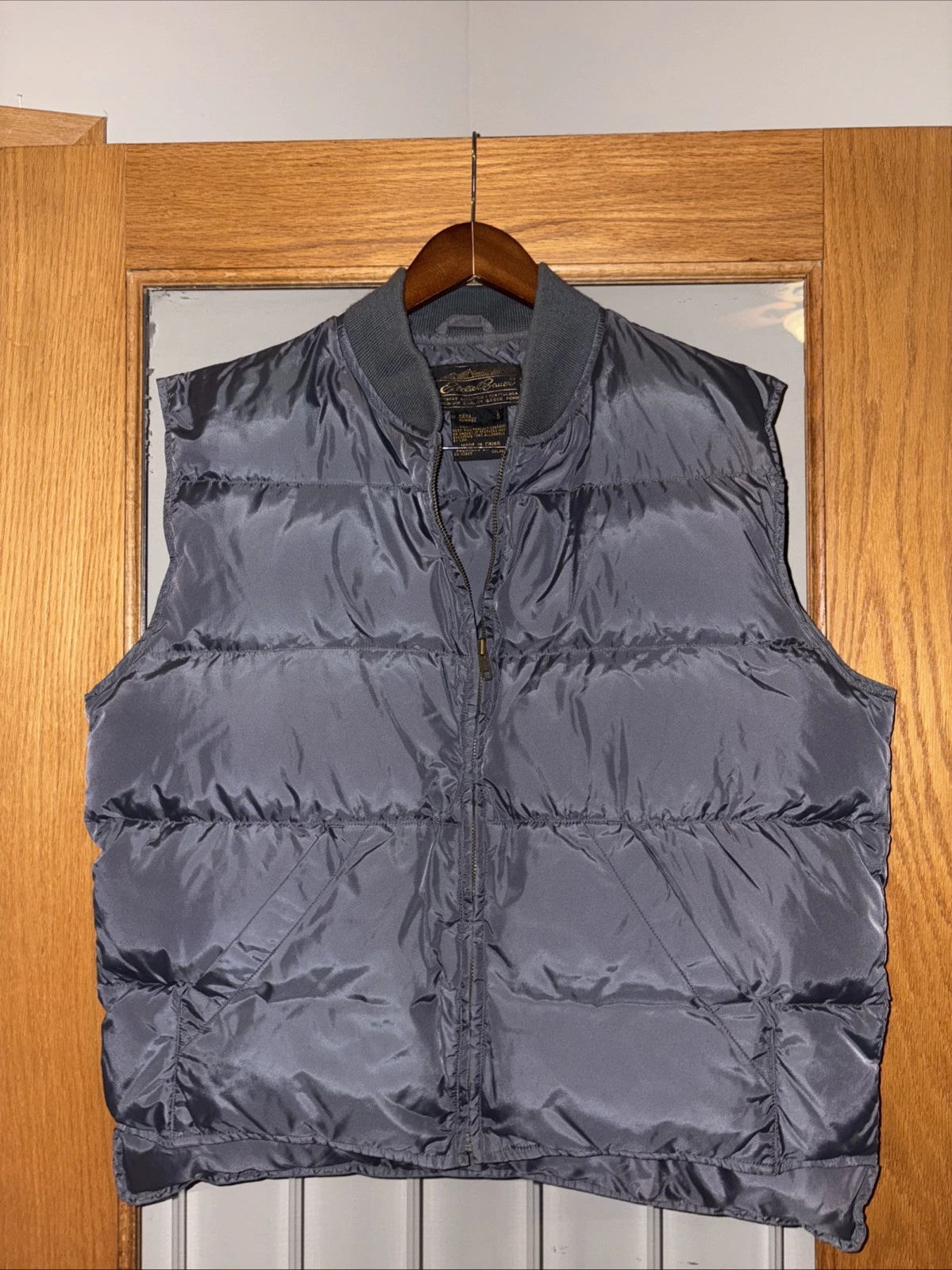 EDDIE BAUER - GOOSE DOWNLIGHT Puffer Vintage Mens Large Vest EUC!