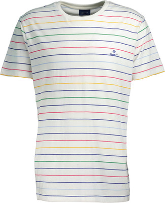 NEU !! GANT Herren T-Shirt 2003074 weiß-bunt gestreift t Gr. XL