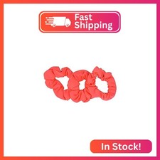 Small Scrunchies Cotton Hair Bobble - Set of 3 - Neon Pink