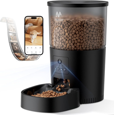 Smart Automatic Cat Feeder with Camera & App Control for Small Pets