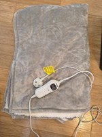 Silentnight Heated Throw Electric Blanket Grey Fleece Sherpa 160x120cm New