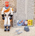 Complete Really Nice Vintage 1987 GI Joe Ice Viper Wolf Driver v1 With Filecard