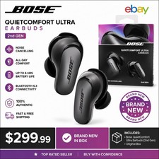 Bose QuietComfort Ultra Headphones - Black Second Generation for