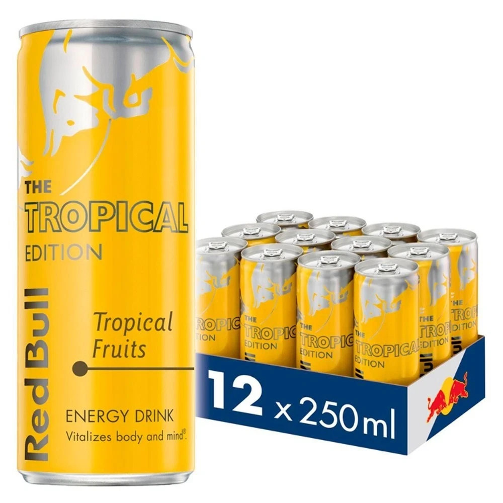 Red Bull Energy Drink The Tropical Edition Tropical Fruits Pack de 12 x 250 ml