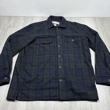 Terrascout Plaid Flannel Wool Jacket Button down Shirt Jacket Made In USA Large