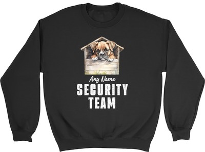 Personalisiertes Boxer Security Team Hund Haustier Liebhaber Kinder Sweatshirt Geschenk Pullover