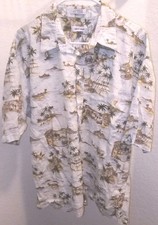 Pierre Cardin Men's Hawaiian Aloha button down short sleeve shirt size XXL