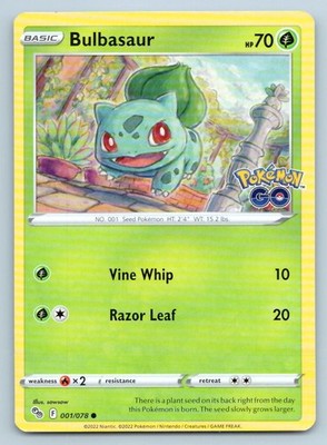 Pokemon Bulbasaur Pokemon GO PGO C 001/078 NM