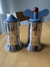 Alessi Italy Michael Graves Stainless Steel Salt Shaker Pepper Mill Grinder VGC