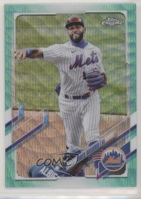 2021 Topps Chrome Aqua Wave Refractor 149/199 Amed Rosario #190 01i1