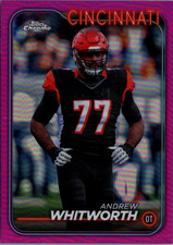 2024 Topps Chrome Pink Refractors #30 Andrew Whitworth Cincinnati Bengals