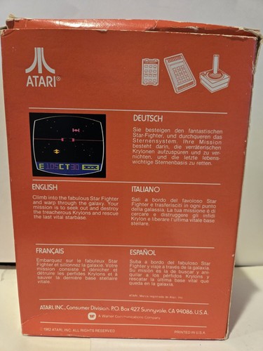 Atari 2600 STAR RAIDERS rare Game + Manual + Overlay + Touch Pad w/ Big Box, - Picture 3 of 16