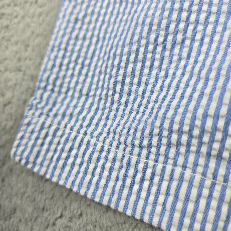 Pantalones a Rayas Vineyard Vines Seersucker Jóvenes Niños 16 Azul y Blanco Náutico  Foto 2 de 4