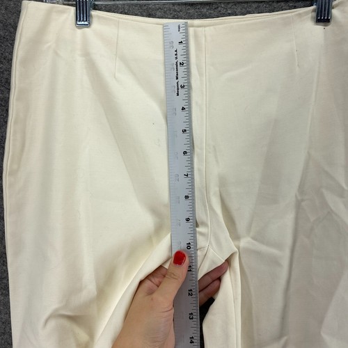 Charter Club Pants Women 6 Beige Mid Rise Zipper Flat Front Chino Skinny Cotton - Picture 6 of 10