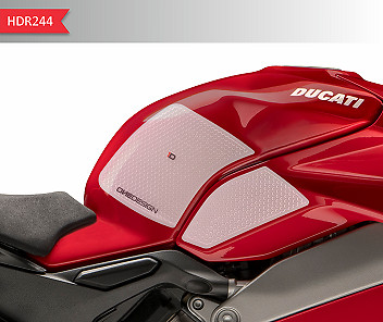One Design MOTORCYCLE Tank Pads gripsters  Ducati Panigale V4 2018 clear HDR244