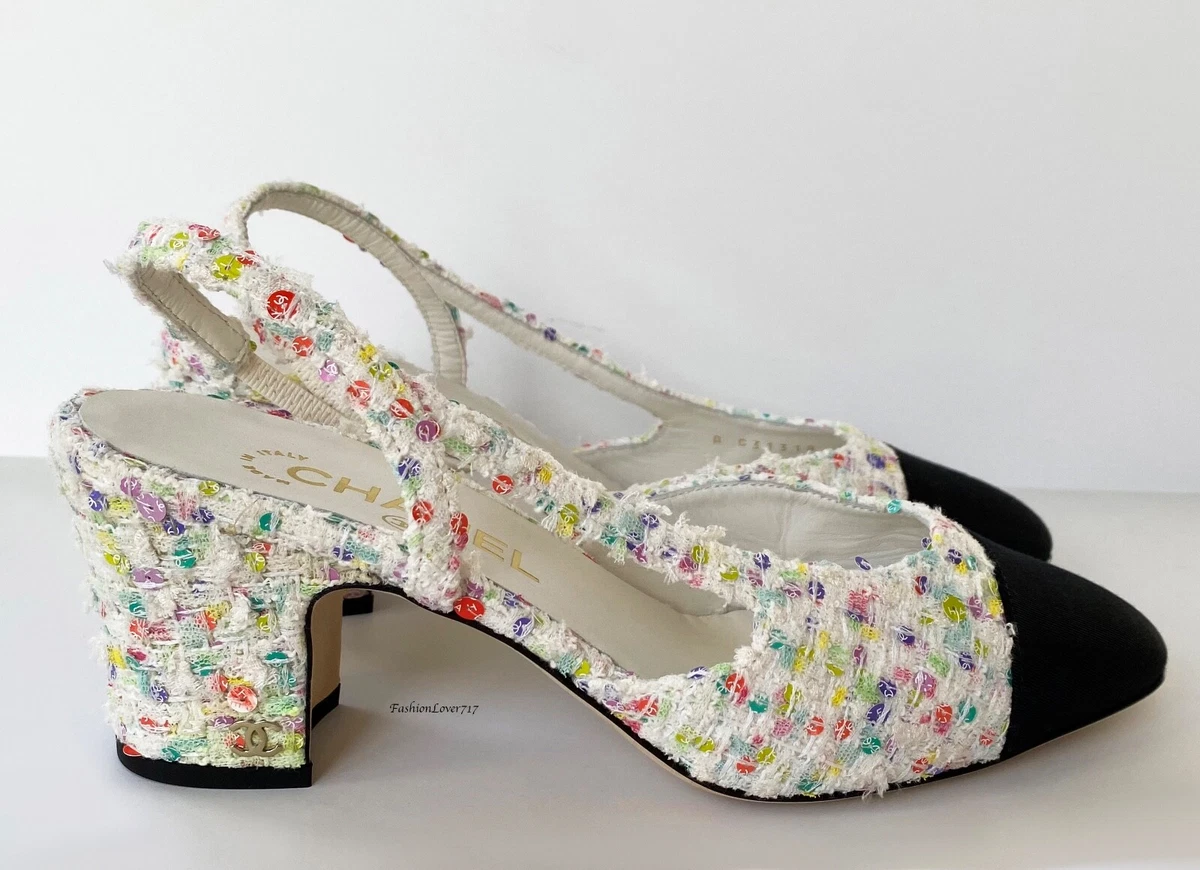 White slingback cheap mules
