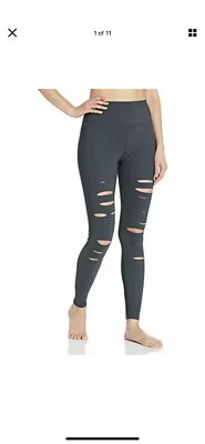 ヨガ・ピラティス alo High West Ripped Warrior legging XS alo High Waisted Ripped Warrior Legging Rich Navy W5555R