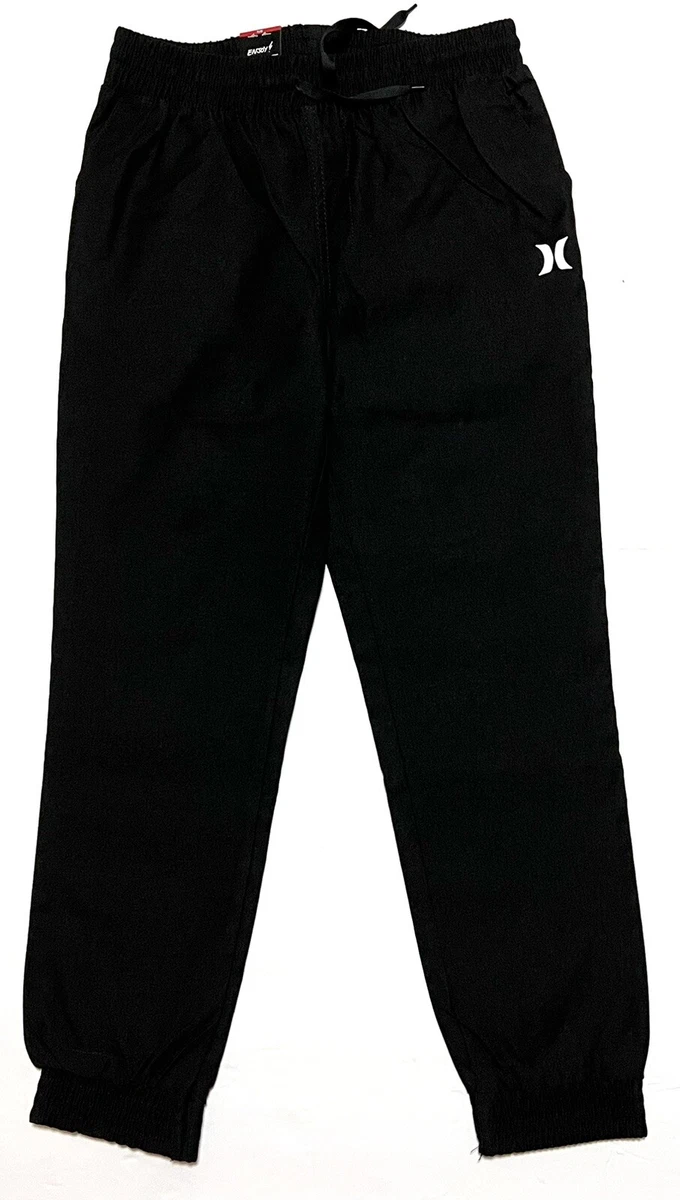 Hurley Boys Youth Pull On 4 Pockets Jogger Pants Black Size 7 8