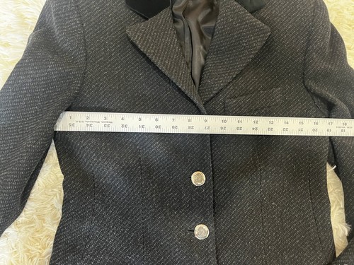 Lauren Ralph Lauren Vintage Gray Wool Skirt Long Jacket Suit Set Sz 4 Equestrian - Picture 14 of 19