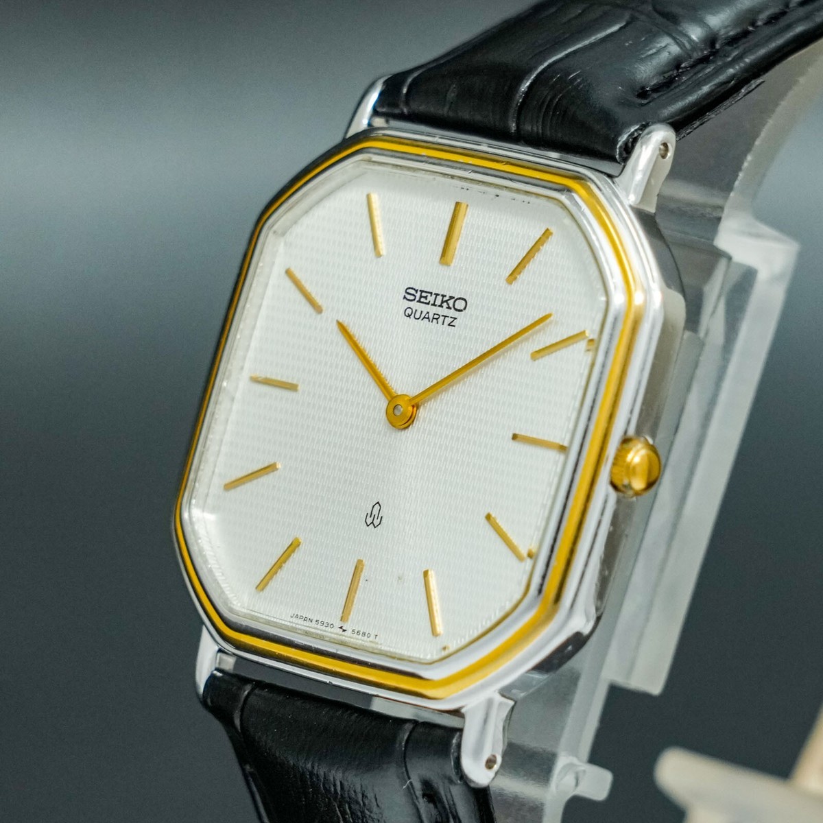 Vintage 1981 [MINT] SEIKO Chariot 5930-5600 Octagon Thin Tank