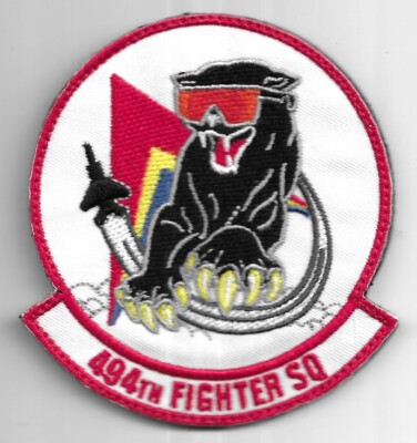 USAF PATCH 494 FIGHTER SQUADRON HEATWAVE LAKENHEATH US AIR FORCE SQUADRON PATCH