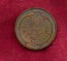 1894 German 2 Pfennig, States Republic Old Coin, Foreign Money for Collection
