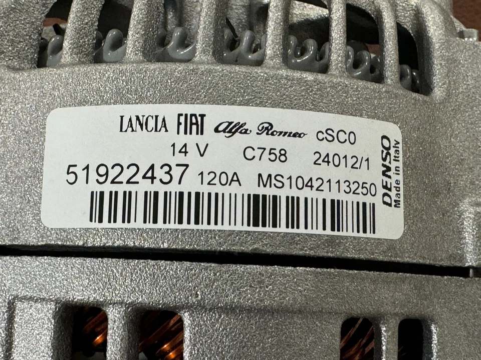 DENSO Alternator LANCIA  FIAT ALFA ROMEO 51922437 Made in italy - Image 3 of 4