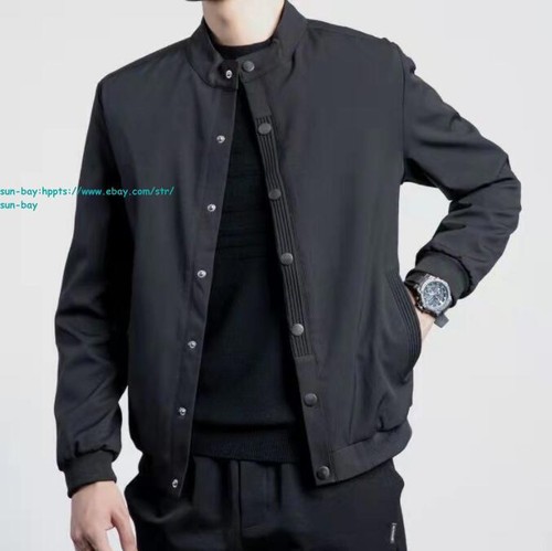Men's Button Up Windbreaker Casual Jacket Outdoor Spring/ Fall Long sleeve Coats - Imagen 18 de 20