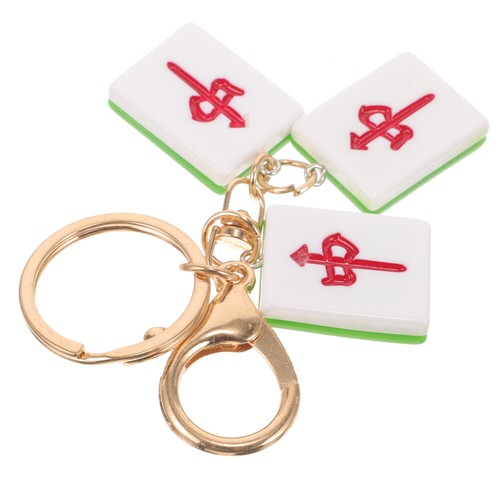 Keychain Bag Hanging Decoration Mahjong Charm Keychain Cute Pendant Key - 第 1/10 張圖片