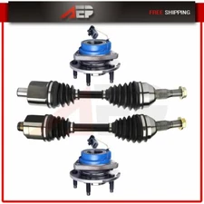 Front 2X Wheel Hub Bearing & 2X CV Axle Shaft For Pontiac Grand Prix 98-08 FWD