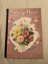 Vintage 13-3/4  Purple Floral Rectangle Scrapbook