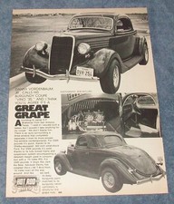 1935 Ford Coupe Street Rod Article Great Grape