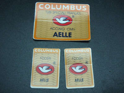 COLUMBUS AELLE ORIGINAL Fahrrad Rahmen Schlauch AUFKLEBER NOS