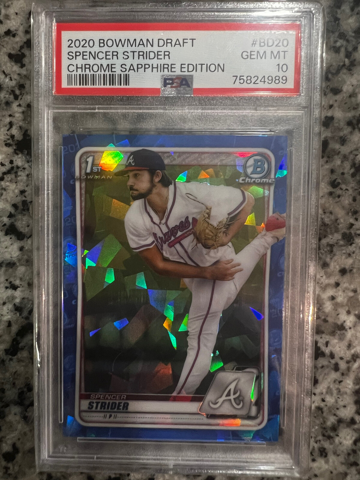 2020 Bowman Draft Sapphire #BD20 Spencer Strider Rookie PSA 10