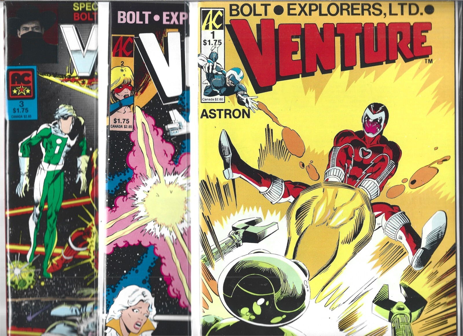 Venture #1-#3 Set (Vf) Copper Age Ac Americomics, Htf Set, $3.95 Flat Shipping
