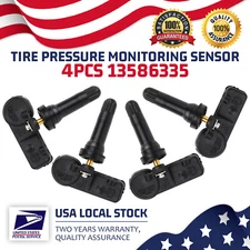 4x Programmed TPMS Tire Pressure Monitor Sensor 13586335 For Chevy GMC Cadillac
