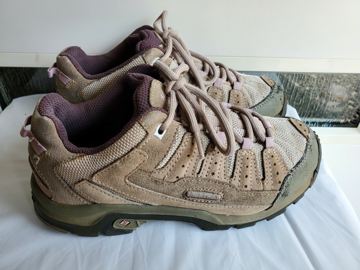 Columbia Women's Brown/Purple Pima Outdoor/Hiking Shoe, Size 6.5