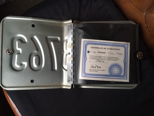 BNWOT CD/DVD Case Genuine Car Number Plate & Cert Of Authenticity Pennsylvania - 第 4/4 張圖片