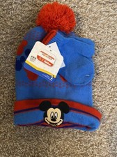 Disney Jr Mickey Mouse Hat and Glove Set Kids New With Tags